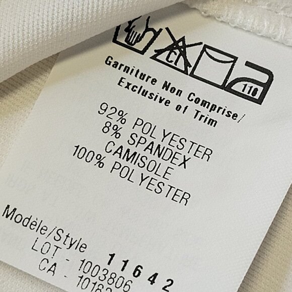 WHITE Spaghetti Strap Poly Spandex Camisole Size M - Picture 7 of 7